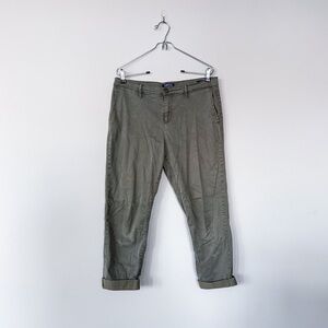 3/$20⚡️ Nautica Green Tencel Ankle Trouser Mid - Rise Pants Stretch Womens Sz 8